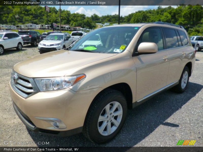 Sandy Beach Metallic / Sand Beige 2012 Toyota Highlander V6 4WD