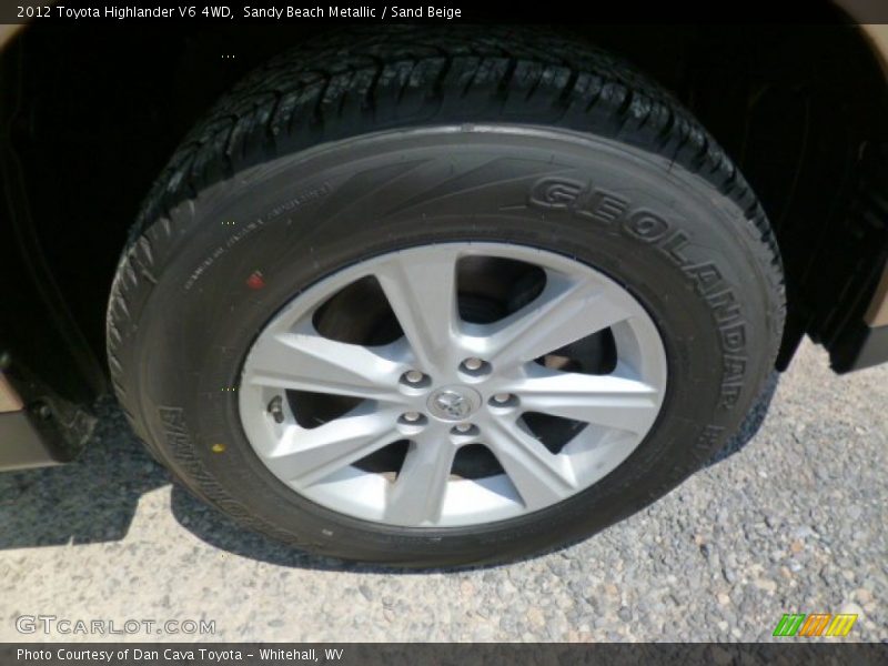 Sandy Beach Metallic / Sand Beige 2012 Toyota Highlander V6 4WD