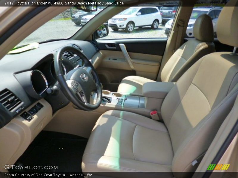 Sandy Beach Metallic / Sand Beige 2012 Toyota Highlander V6 4WD