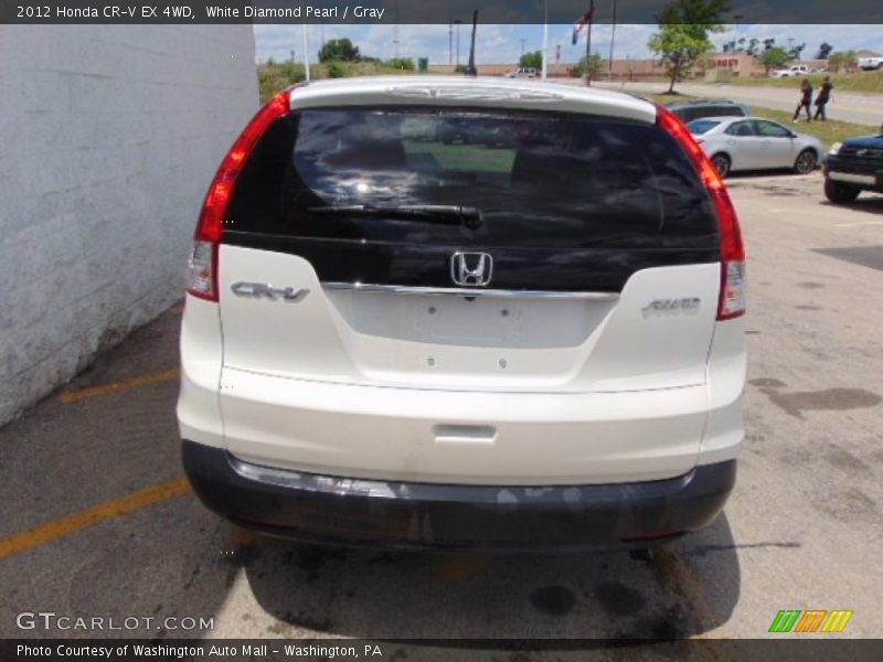 White Diamond Pearl / Gray 2012 Honda CR-V EX 4WD