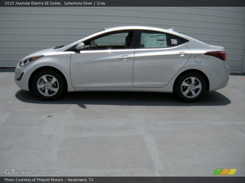 Symphony Silver / Gray 2015 Hyundai Elantra SE Sedan