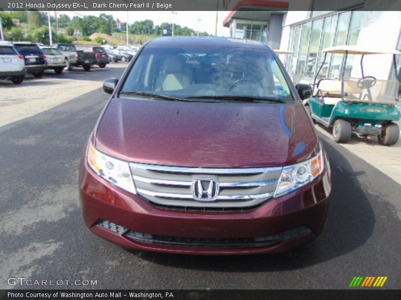 Dark Cherry Pearl II / Beige 2012 Honda Odyssey EX-L