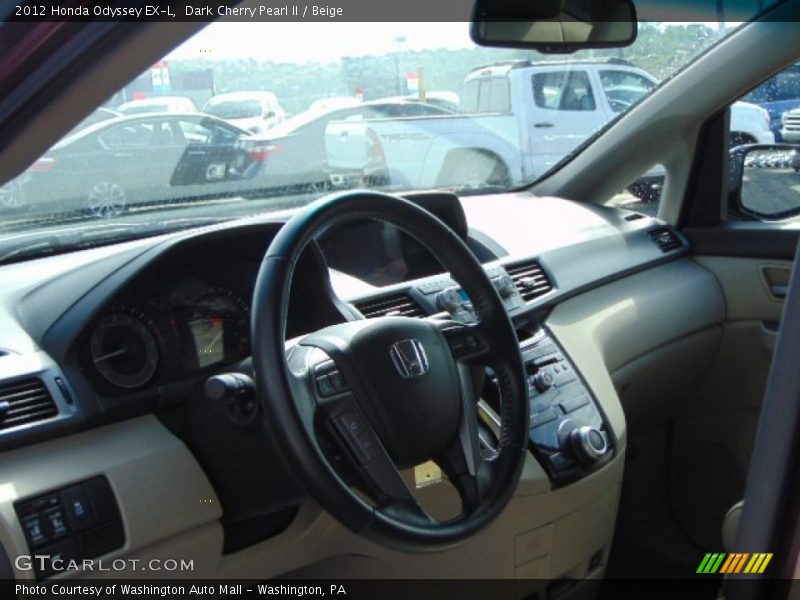 Dark Cherry Pearl II / Beige 2012 Honda Odyssey EX-L