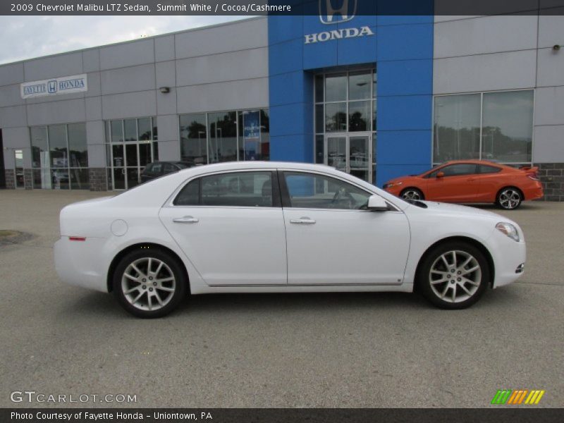 Summit White / Cocoa/Cashmere 2009 Chevrolet Malibu LTZ Sedan