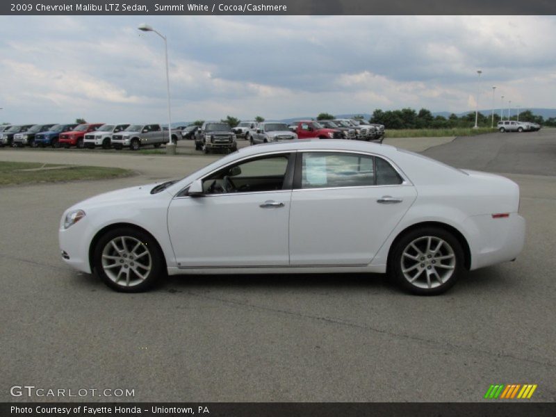 Summit White / Cocoa/Cashmere 2009 Chevrolet Malibu LTZ Sedan