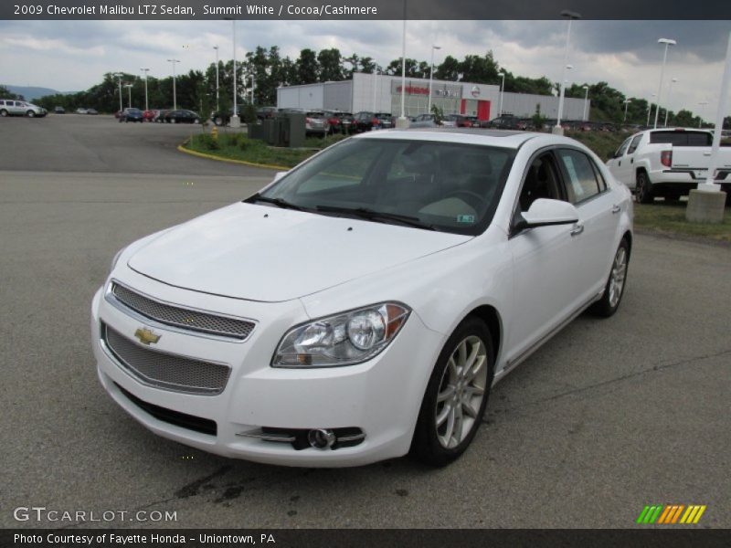 Summit White / Cocoa/Cashmere 2009 Chevrolet Malibu LTZ Sedan