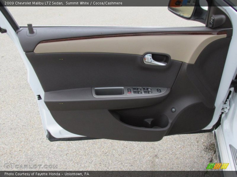 Summit White / Cocoa/Cashmere 2009 Chevrolet Malibu LTZ Sedan