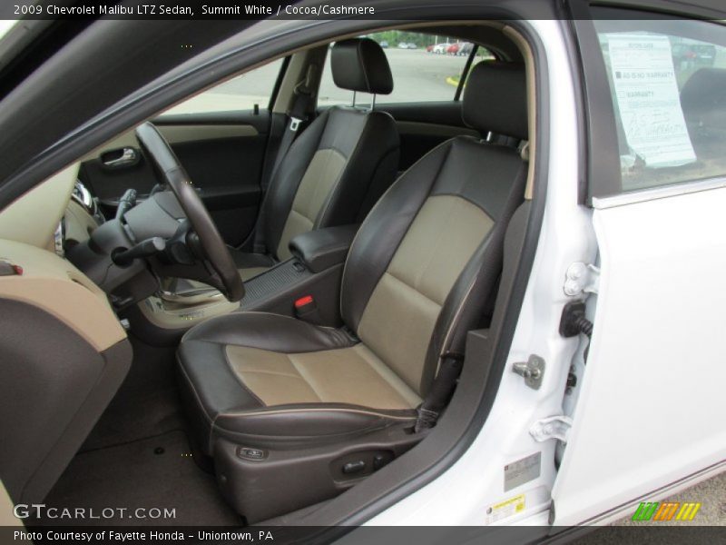 Summit White / Cocoa/Cashmere 2009 Chevrolet Malibu LTZ Sedan