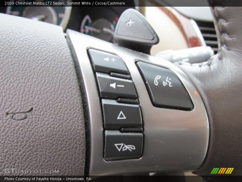 Summit White / Cocoa/Cashmere 2009 Chevrolet Malibu LTZ Sedan