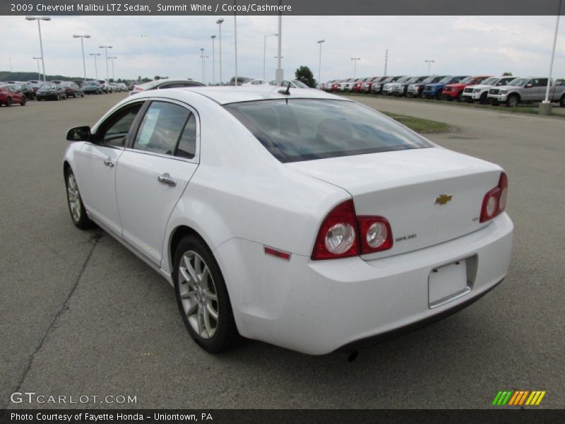 Summit White / Cocoa/Cashmere 2009 Chevrolet Malibu LTZ Sedan
