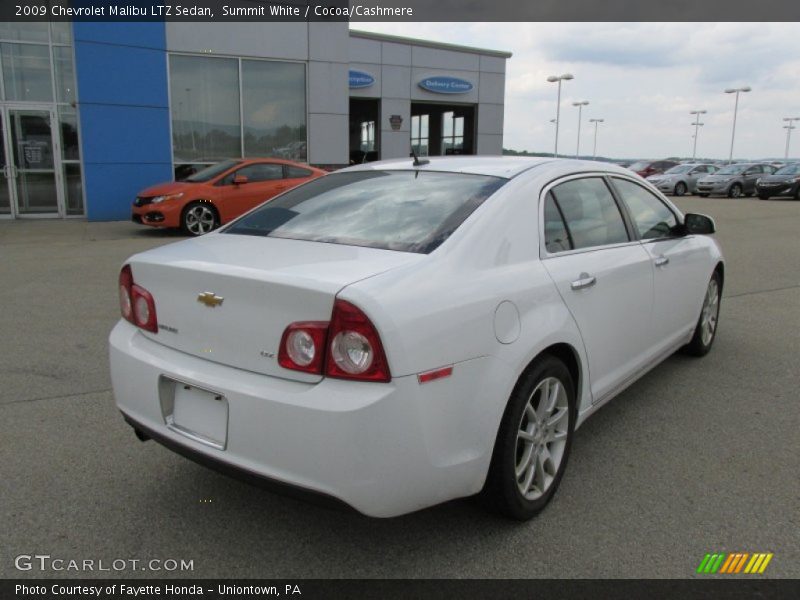 Summit White / Cocoa/Cashmere 2009 Chevrolet Malibu LTZ Sedan