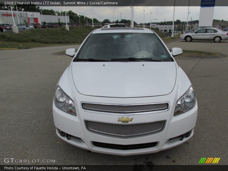 Summit White / Cocoa/Cashmere 2009 Chevrolet Malibu LTZ Sedan