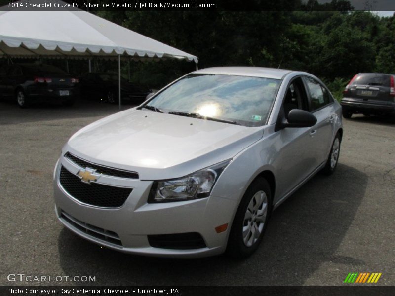 Silver Ice Metallic / Jet Black/Medium Titanium 2014 Chevrolet Cruze LS