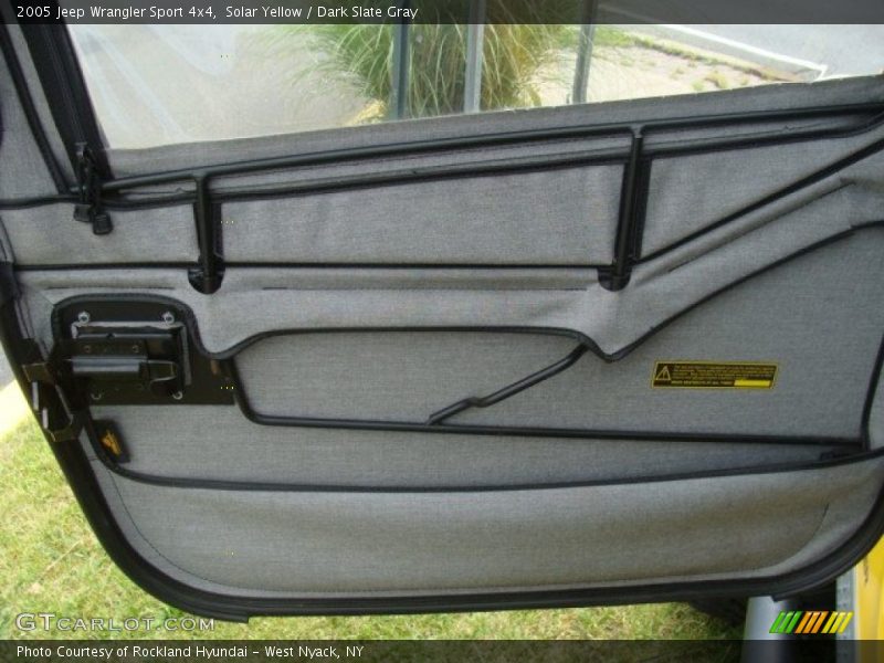 Solar Yellow / Dark Slate Gray 2005 Jeep Wrangler Sport 4x4