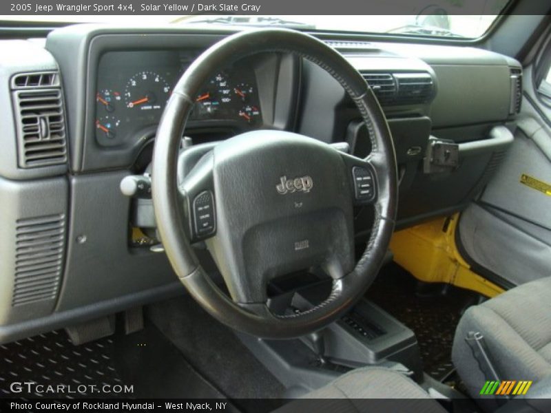 Solar Yellow / Dark Slate Gray 2005 Jeep Wrangler Sport 4x4