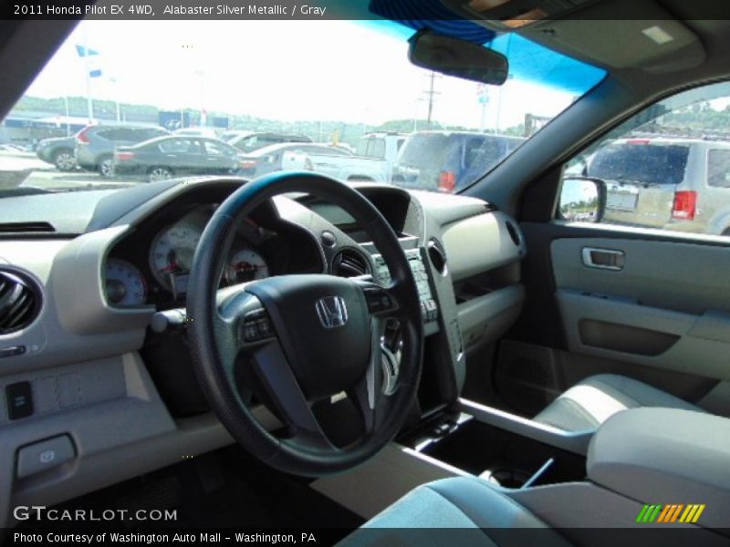 Alabaster Silver Metallic / Gray 2011 Honda Pilot EX 4WD