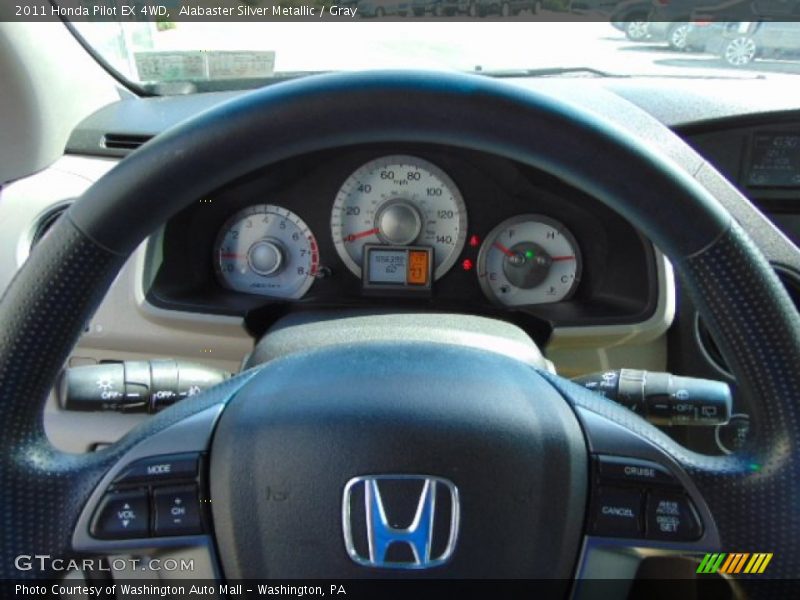 Alabaster Silver Metallic / Gray 2011 Honda Pilot EX 4WD