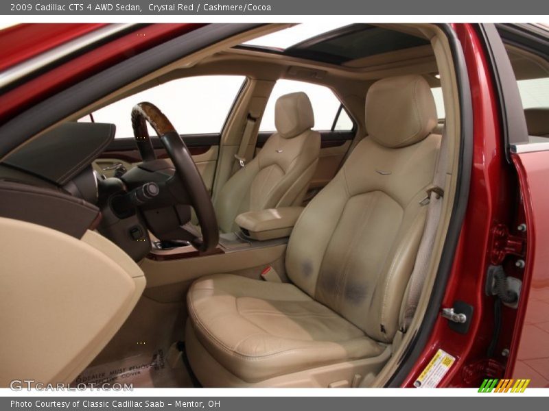 Crystal Red / Cashmere/Cocoa 2009 Cadillac CTS 4 AWD Sedan