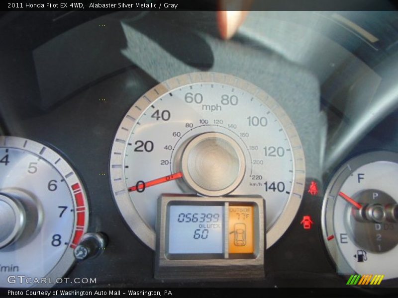 Alabaster Silver Metallic / Gray 2011 Honda Pilot EX 4WD
