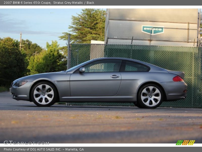 Stratus Grey Metallic / Black 2007 BMW 6 Series 650i Coupe