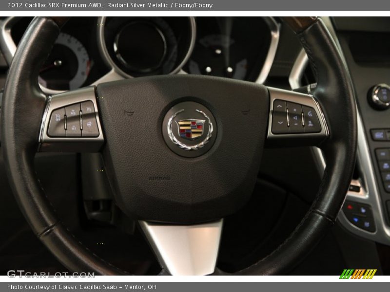 Radiant Silver Metallic / Ebony/Ebony 2012 Cadillac SRX Premium AWD