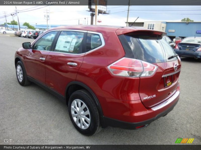 Cayenne Red / Almond 2014 Nissan Rogue S AWD