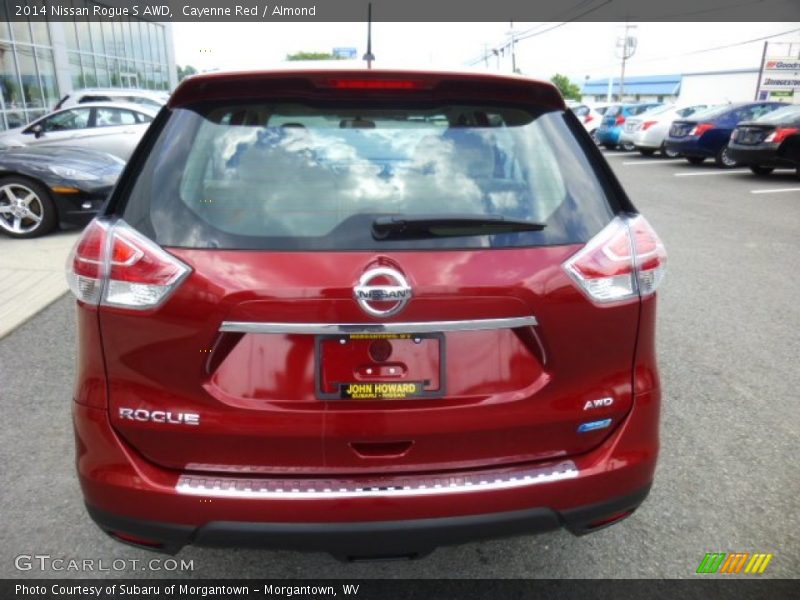 Cayenne Red / Almond 2014 Nissan Rogue S AWD