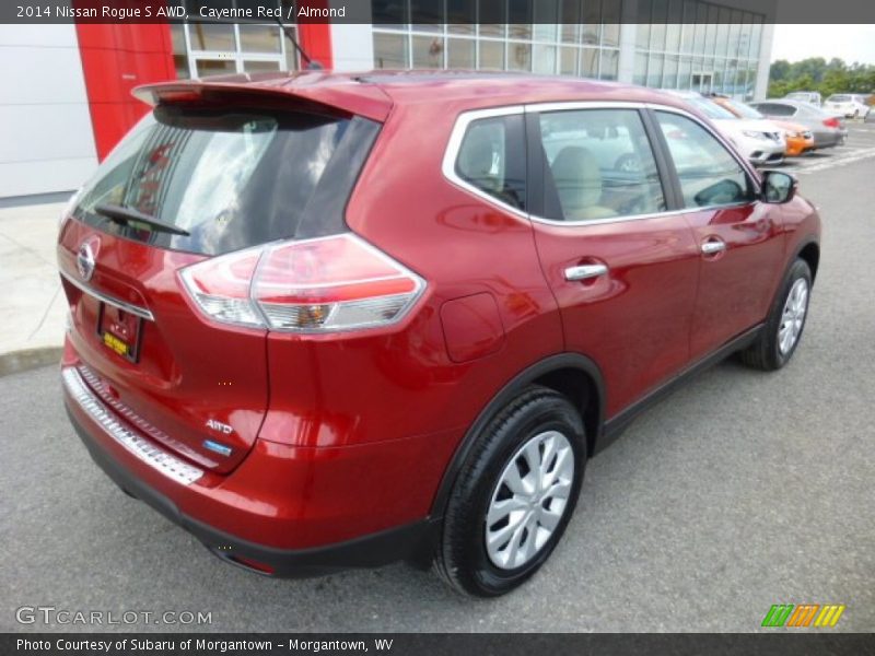 Cayenne Red / Almond 2014 Nissan Rogue S AWD