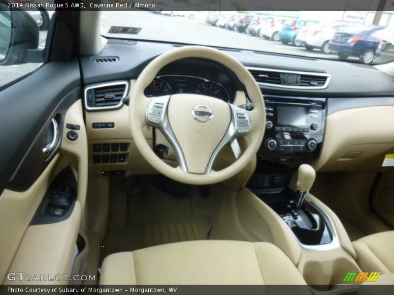 Cayenne Red / Almond 2014 Nissan Rogue S AWD