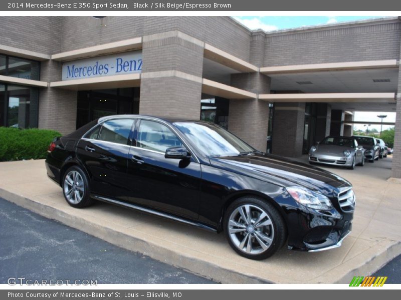 Black / Silk Beige/Espresso Brown 2014 Mercedes-Benz E 350 Sport Sedan