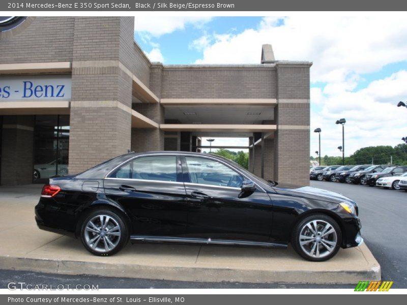 Black / Silk Beige/Espresso Brown 2014 Mercedes-Benz E 350 Sport Sedan