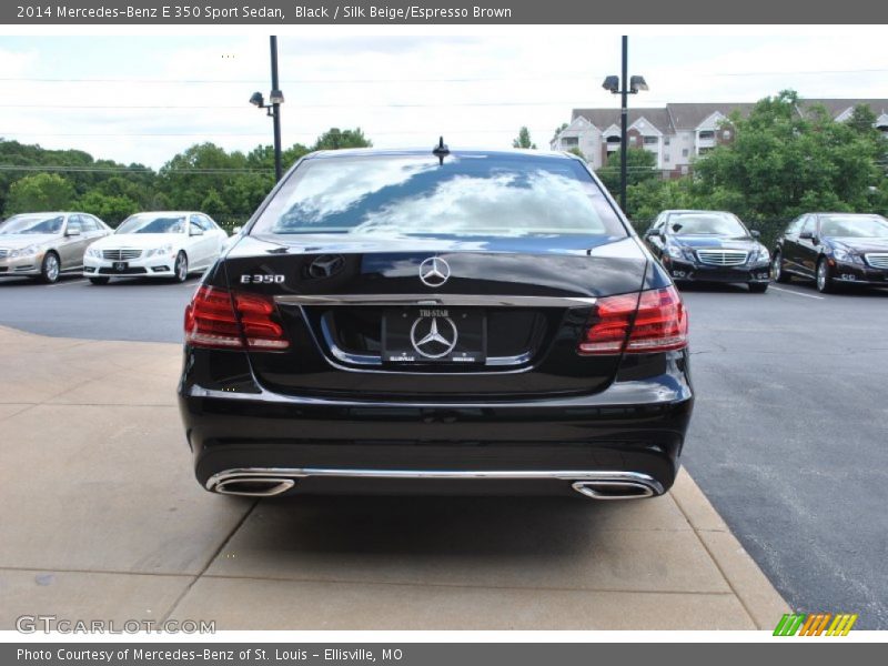 Black / Silk Beige/Espresso Brown 2014 Mercedes-Benz E 350 Sport Sedan