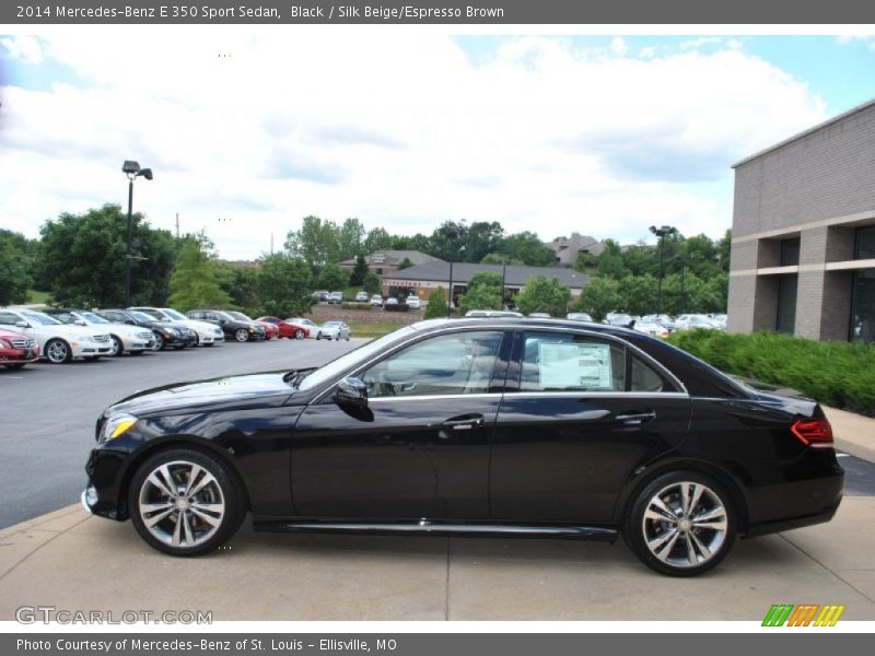 Black / Silk Beige/Espresso Brown 2014 Mercedes-Benz E 350 Sport Sedan