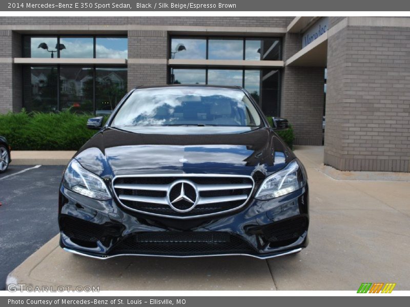 Black / Silk Beige/Espresso Brown 2014 Mercedes-Benz E 350 Sport Sedan