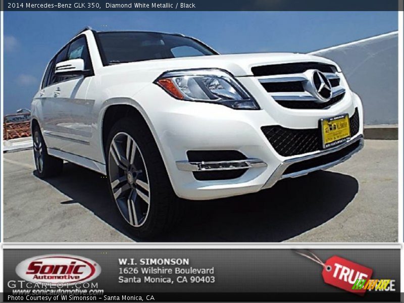 Diamond White Metallic / Black 2014 Mercedes-Benz GLK 350