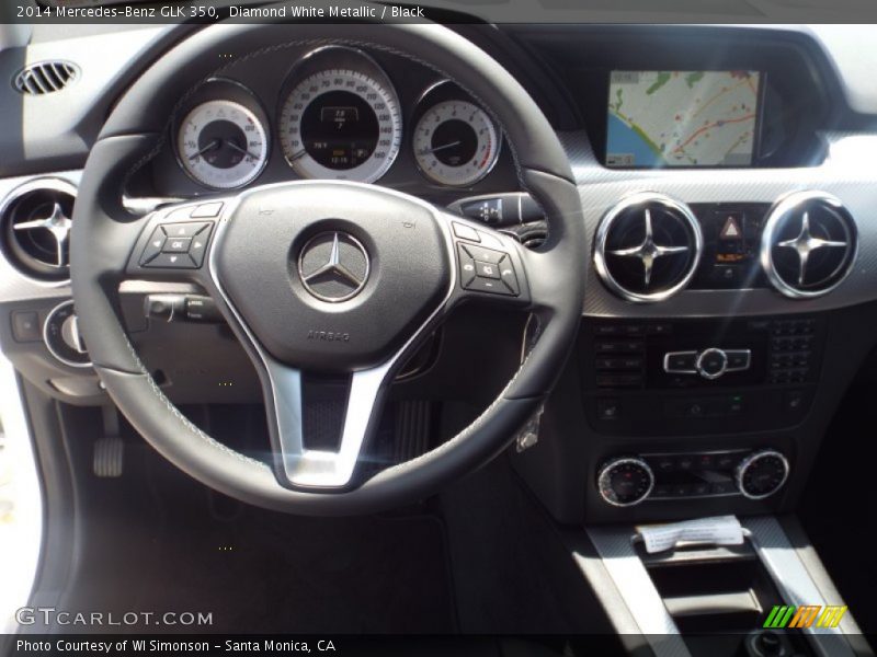 Diamond White Metallic / Black 2014 Mercedes-Benz GLK 350