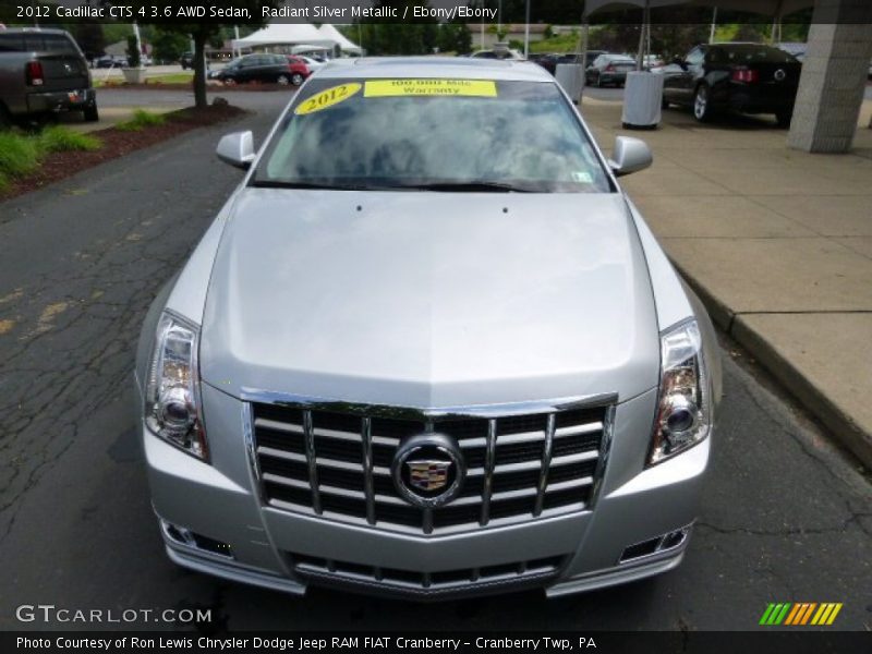 Radiant Silver Metallic / Ebony/Ebony 2012 Cadillac CTS 4 3.6 AWD Sedan