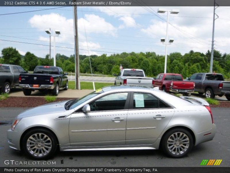 Radiant Silver Metallic / Ebony/Ebony 2012 Cadillac CTS 4 3.6 AWD Sedan