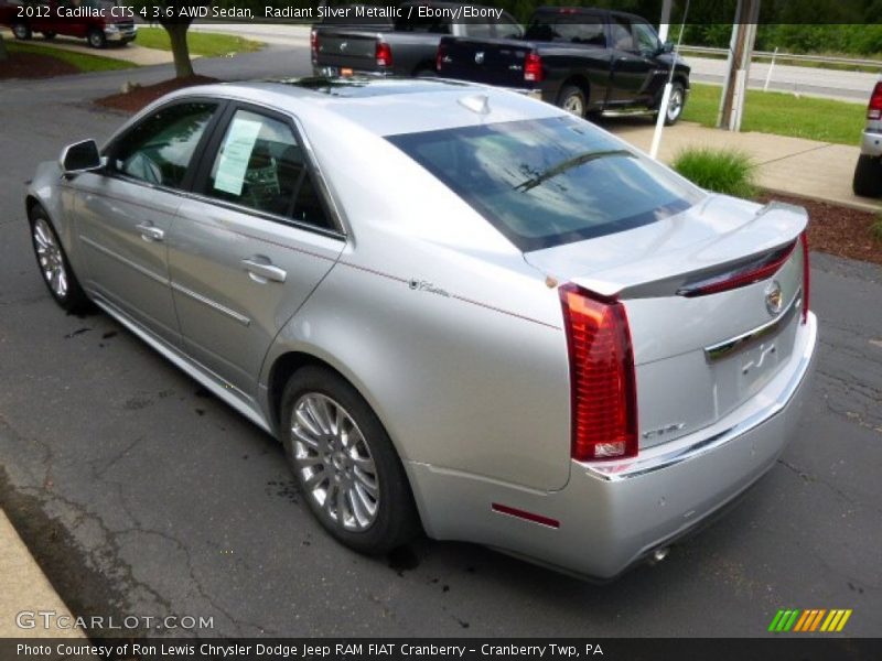 Radiant Silver Metallic / Ebony/Ebony 2012 Cadillac CTS 4 3.6 AWD Sedan