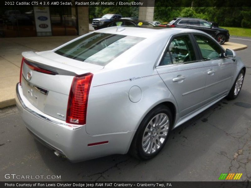 Radiant Silver Metallic / Ebony/Ebony 2012 Cadillac CTS 4 3.6 AWD Sedan