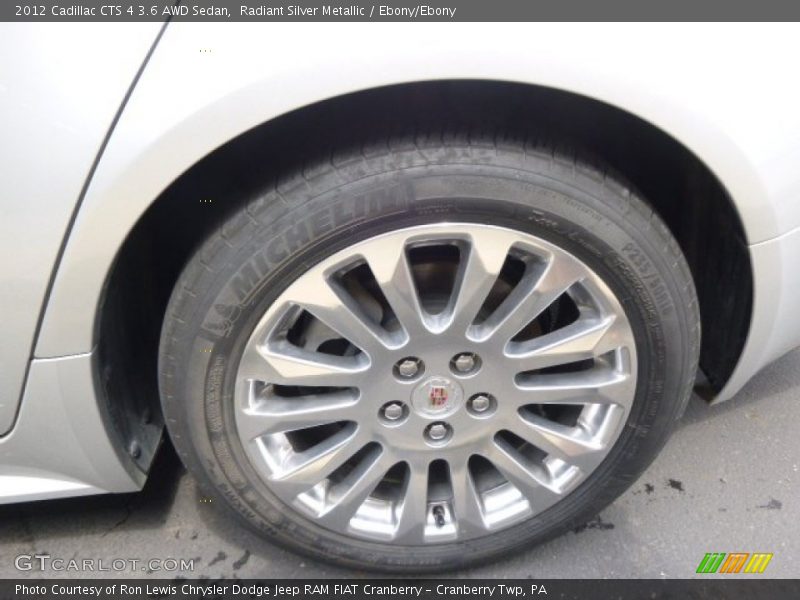 Radiant Silver Metallic / Ebony/Ebony 2012 Cadillac CTS 4 3.6 AWD Sedan