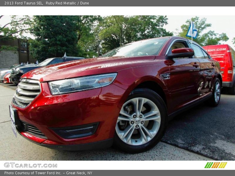 Ruby Red Metallic / Dune 2013 Ford Taurus SEL