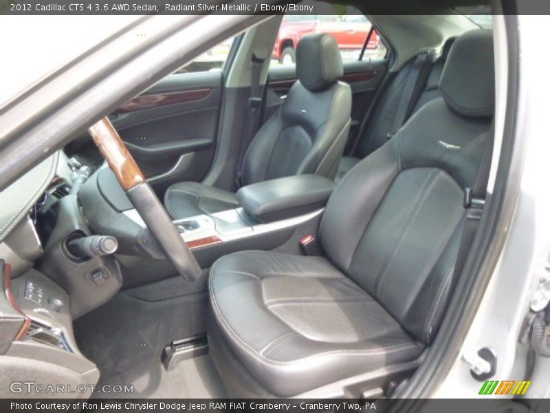 Radiant Silver Metallic / Ebony/Ebony 2012 Cadillac CTS 4 3.6 AWD Sedan
