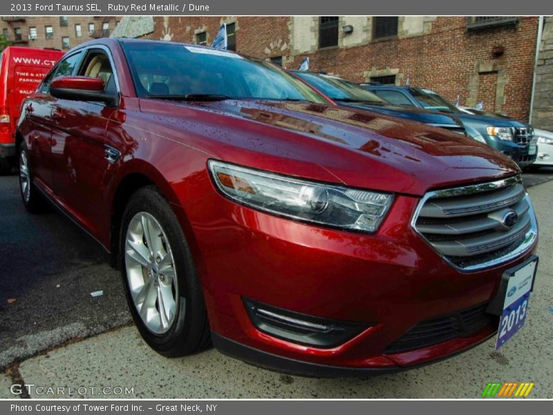 Ruby Red Metallic / Dune 2013 Ford Taurus SEL