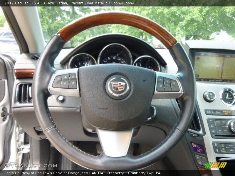 Radiant Silver Metallic / Ebony/Ebony 2012 Cadillac CTS 4 3.6 AWD Sedan