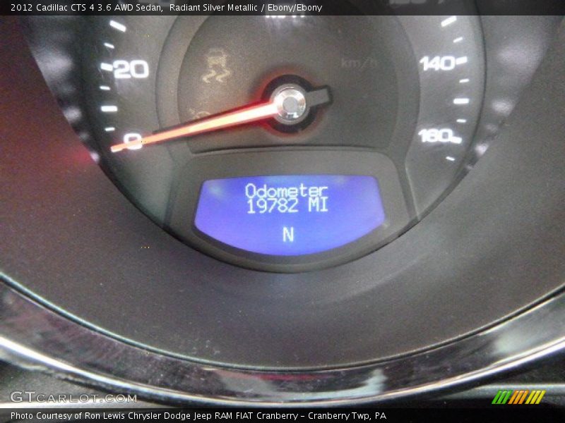 Radiant Silver Metallic / Ebony/Ebony 2012 Cadillac CTS 4 3.6 AWD Sedan