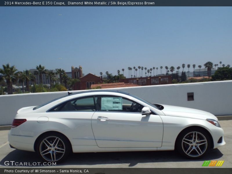 Diamond White Metallic / Silk Beige/Espresso Brown 2014 Mercedes-Benz E 350 Coupe