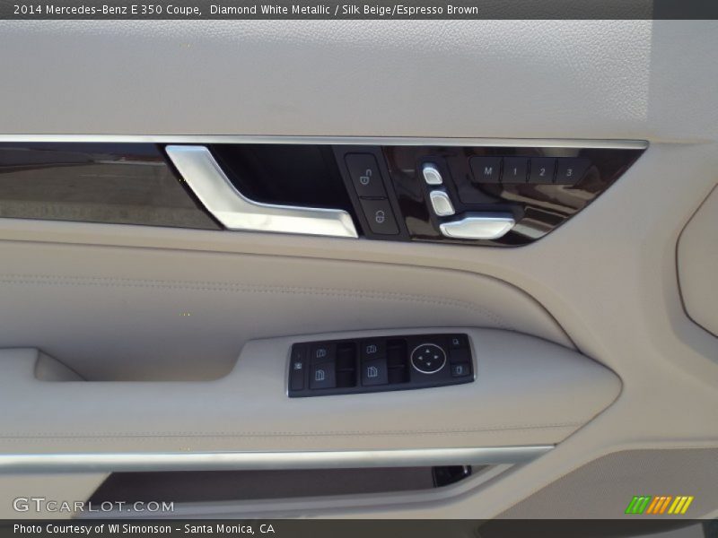 Diamond White Metallic / Silk Beige/Espresso Brown 2014 Mercedes-Benz E 350 Coupe