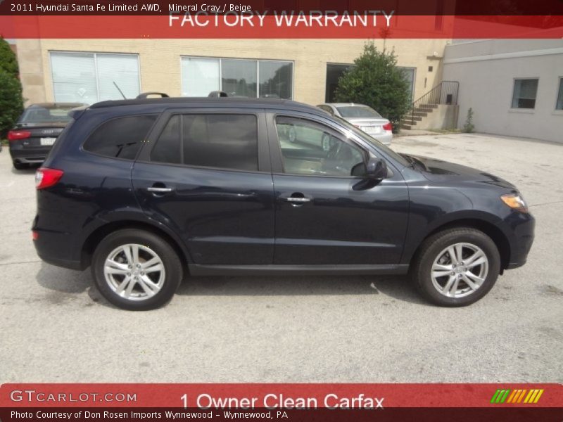 Mineral Gray / Beige 2011 Hyundai Santa Fe Limited AWD