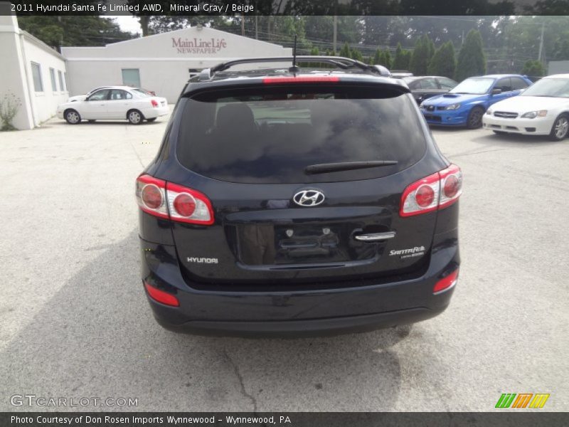 Mineral Gray / Beige 2011 Hyundai Santa Fe Limited AWD